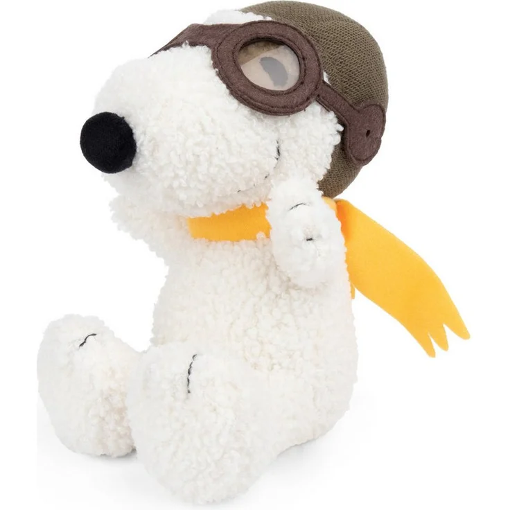 "Bon Ton Toys Kuscheltier Snoopy Flying Ace Plüschtier - Pilotenhund, 20 cm, Schwarz/Weiß/Gelb/Khaki"