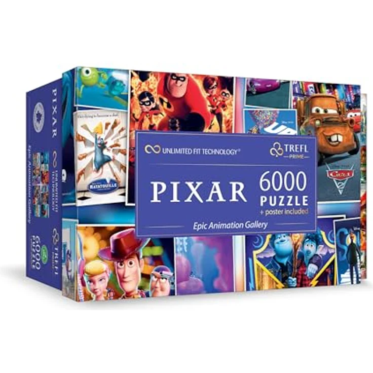 Trefl 81038 Helden der Pixar-Märchen Prime-Puzzle UFT: Disney, Epic Animation Gallery-6000 Elemente, 133,28 x 92,8 cm, Großes Spiel, Dickster Karton, für Erwachsene und Kinder ab 12 Jahren, Mehrfarbig – Bild 1
