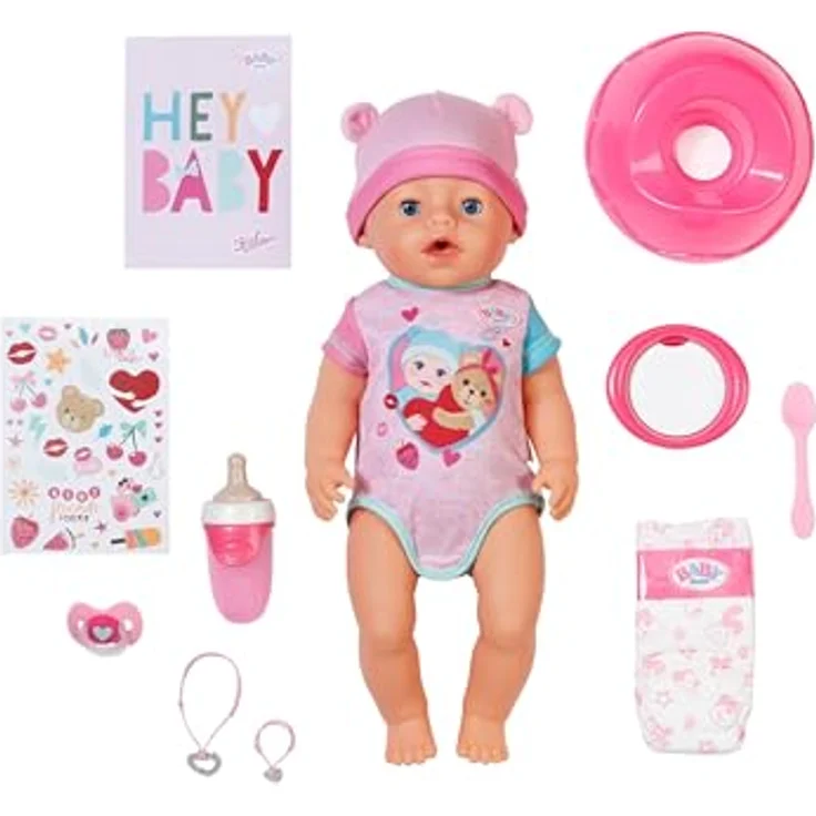 Baby Born Babypuppe Emma, 43 cm (Set, 11-tlg) mit magischem Teller und Zubehör – Bild 10