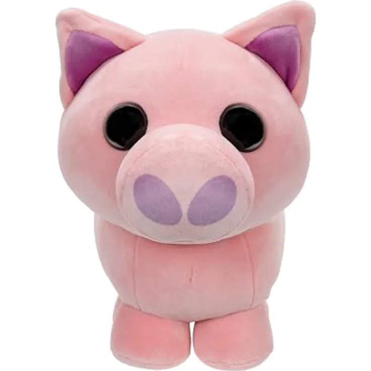 Jazwares Adopt Me! Plüschfigur Pig, 20 cm Sammelfigur mit exklusivem Virtual Item Code