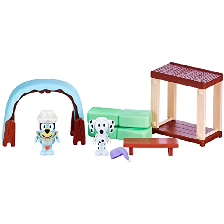 Blueys Calypso Schulspielset, Sammelfiguren Set mit Bluey und Chloe, orange, mit Zubehör und Aufklebern – Bild 8