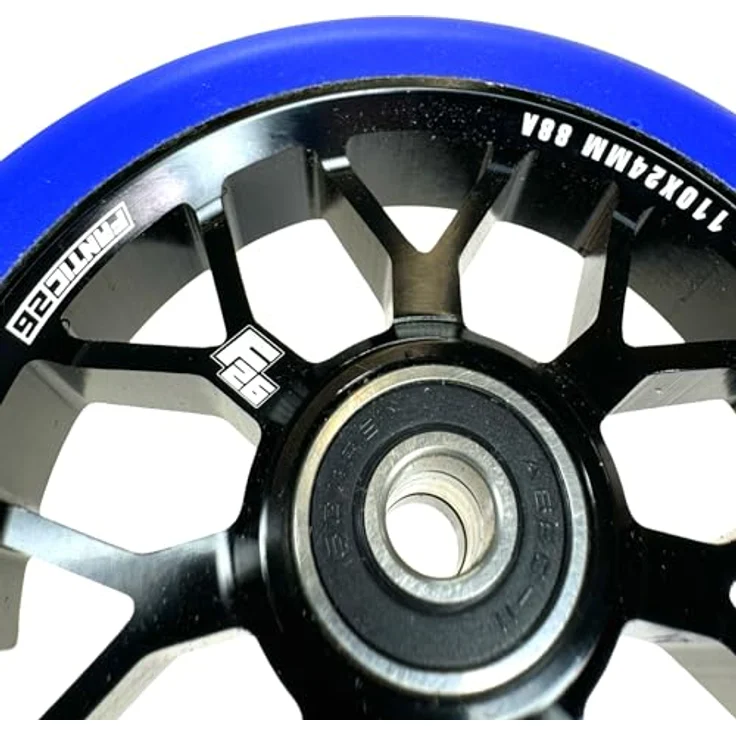 Fantic26 Stuntscooter Fantic26 Spy7 Stunt-Scooter Rolle 110mm Abec11 Aluminium 6061 Schwarz / Pu Blau – Bild 3