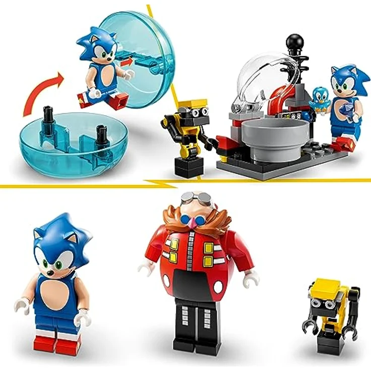 LEGO 76993 Sonic The Hedgehog Sonic vs. Dr. Eggmans Death Egg Robot-Spielzeug für Kinder, Mit Sonics Beschleunigungskugel und Katapult sowie 6 Charakteren, Geschenk für Jungen und Mädchen – Bild 4