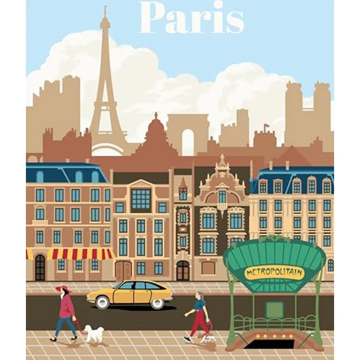 Ravensburger CreArt - Malen nach Zahlen 23687 - Colorful Paris - ab 12 Jahren – Bild 2