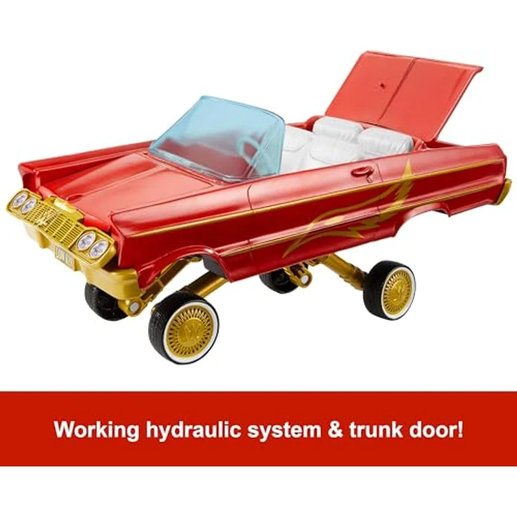 Mattel WWE Lucha Low Rider Fahrzeug-Actionfigur mit Rey Mysterio, Hydraulik-Action und Abschuss-Mechanismus, Mehrfarbig – Bild 4