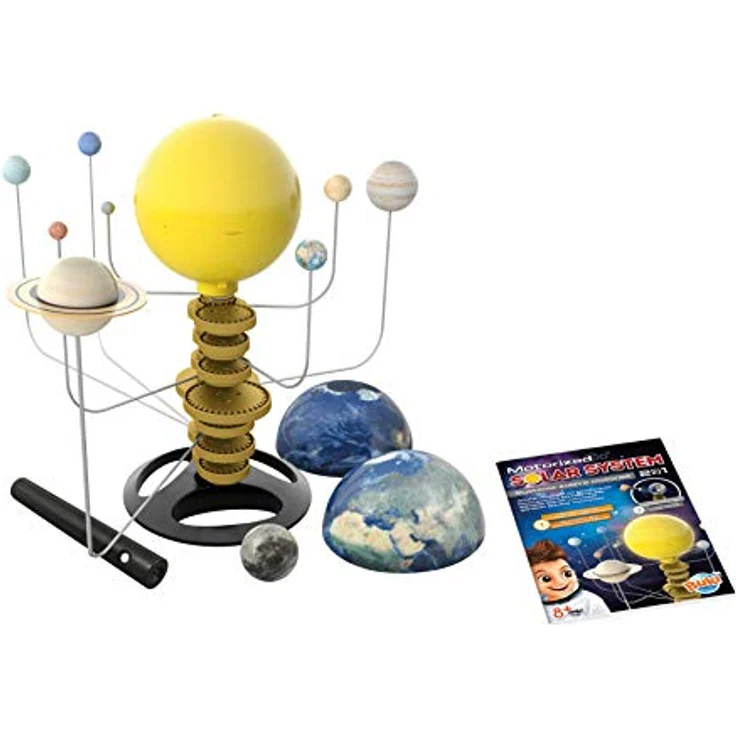 Buki Motorized Solar System, Experimentierkasten mit leuchtender Sonne und realistischem Umlauf der Planeten in 35 Minuten – Bild 3