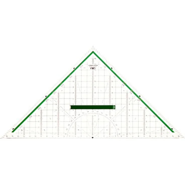 Möbius+Ruppert M+R Geodreieck 32cm glasklar grün hinterlegt 1 Stück (723320000) – Bild 2