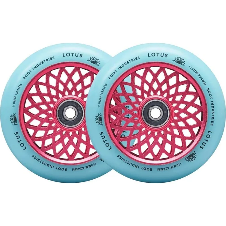 Root Industries Lotus Stunt-Scooter Rolle 110mm Pink/PU, perforierter Kern, leicht und kompatibel