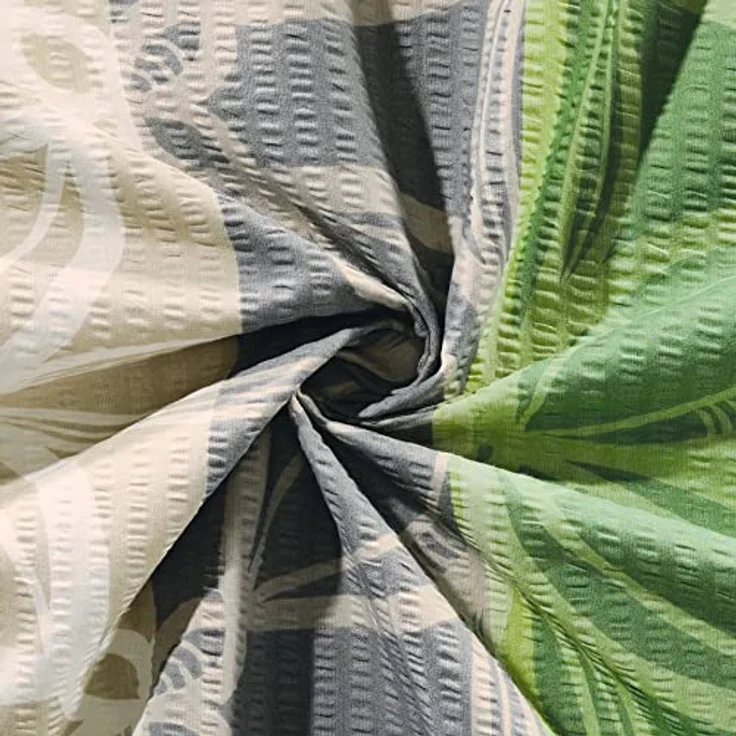 Erwin Müller Bettwäsche, Bettgarnitur Seersucker 100% Baumwolle grün-grau Größe 135x200 cm (80x80 cm) - bügelfrei, mit praktischem Reißverschluss, temperaturausgleichend (weitere Farben, Größen) – Bild 4