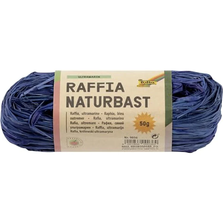 folia Raffia-Naturbast, 50 g, ultramarin – Bild 2