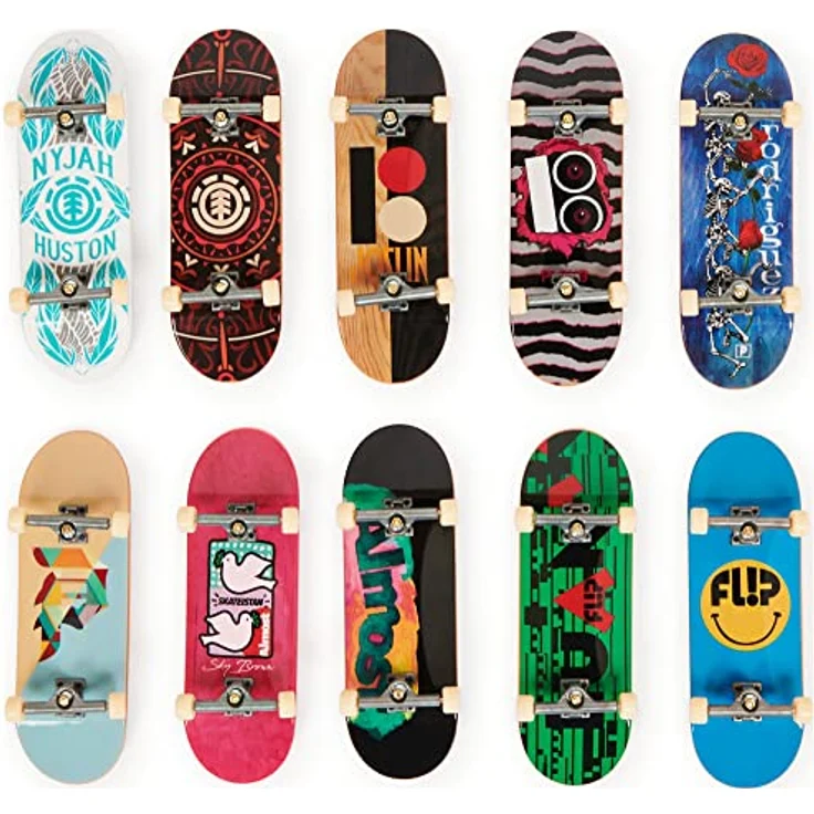 Tech Deck - DLX Pro Fingerboard 10er-Set mit angesagtesten Skateboard-Designs - zum Sammeln für alle Skate-Fans – Bild 2