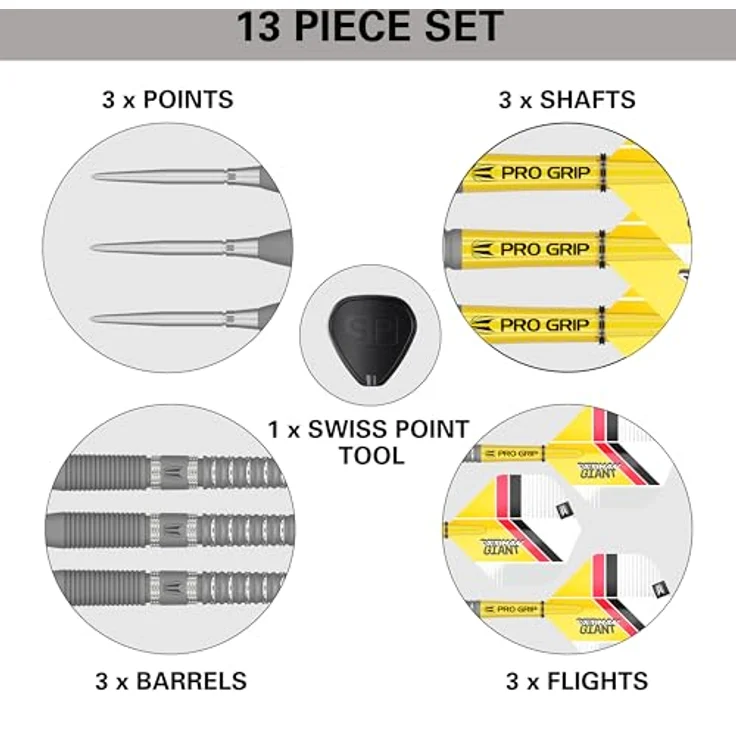 Target Darts Gabriel Clemens Gen 2, 21G Steeldarts mit 90% Wolfram und Swiss Point Technologie, inkl. Pro Grip Schäften und Pro Ultra Flights – Bild 5