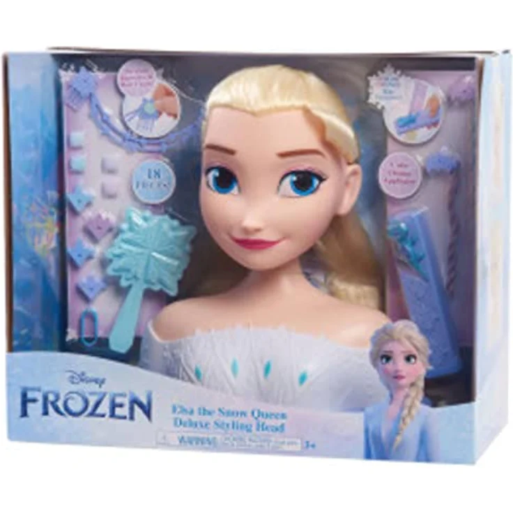 Just Play Disney Frozen 2 ELSA die Schneekönigin Frisierkopf Deluxe 30cm mit 17 Zubehörteilen für Styling-Spaß, ab 3 Jahren – Bild 3