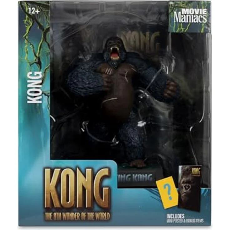 Mcfarlane Toys King Kong 2005 Movie Maniacs, detailreiche PVC-Statue, 17 cm mit Base und Backdrop – Bild 10