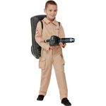 Smiffys Ghostbusters - Uniform, offizielles Kostüm mit Overall und aufblasbarem Rucksack, Größen 158 und 164