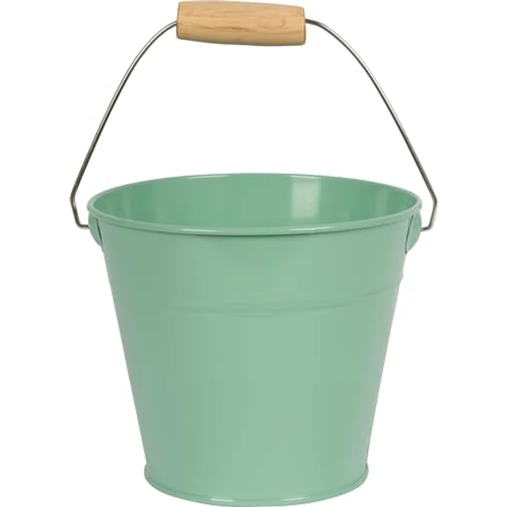 Small Foot Handschaufel-Set „Tiny Garden“, Garten- und Sandspielzeug aus Holz und Metall mit Eimer in Trendfarben, für Kinder ab 3 Jahren, 12665 – Bild 2