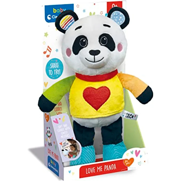 Clementoni Baby Umarmung Panda, Kuscheltier mit Musik, Batterien inklusive, 20.3 x 32 x 12.5 cm – Bild 2