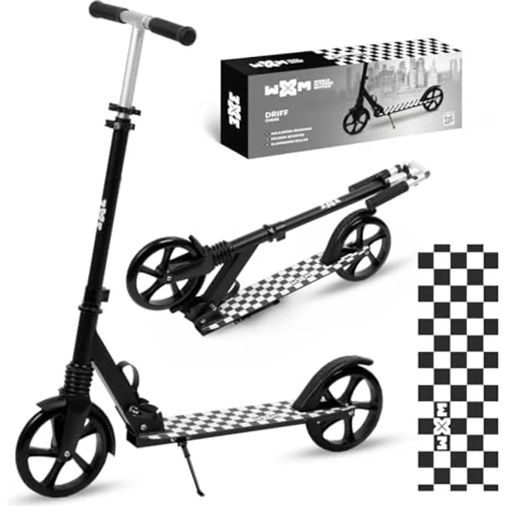 COIL Cityroller Kinderoller, Faltbarer Scooter, Höhenverstellbar bis 15 km/h, ABEC-7-Lager, 20 cm Räder, Fußbremse