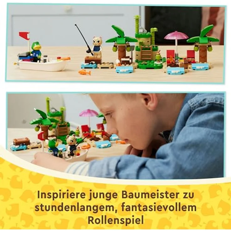 LEGO Animal Crossing Käptens Insel-Bootstour, kreatives Spielzeug für Kinder mit Huschke und Käpten Minifiguren, Geschenk ab 6 Jahren – Bild 5