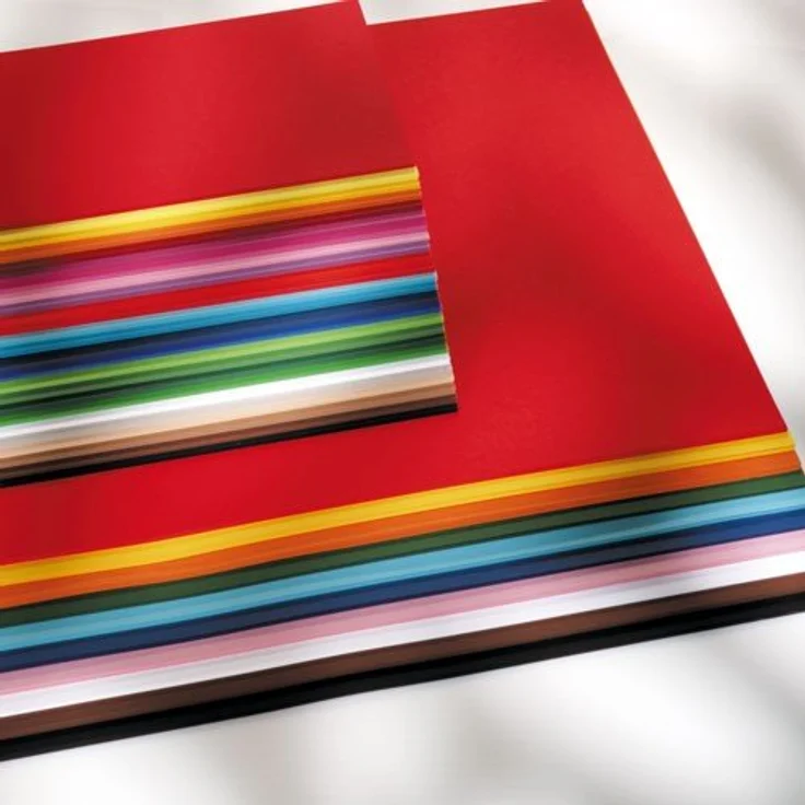 Folia - Color-Bastelkarton, 220g/m², 50x70cm, 10 Bogen, Dunkelrot / Purpurrot