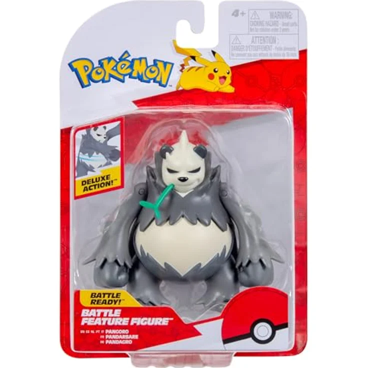 Jazwares Pokémon Battle Feature Figure Pangoro, detailreiche Actionfigur mit integrierter Attackenfunktion – Bild 2