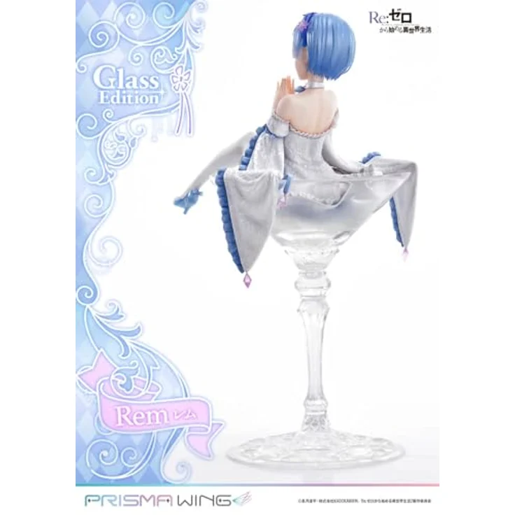 Prime 1 Studio Re:Zero - Starting Life in Another World Prisma Wing PVC Statue 1/7 Rem Glass Edition, 23 cm hoch, detailgetreue Sammelfigur mit Sockel und Geschenkbox – Bild 7