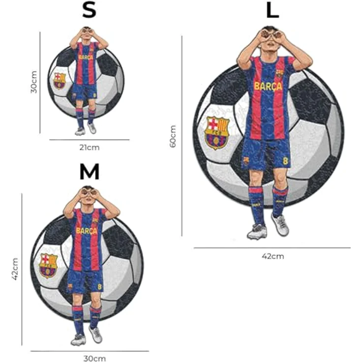 Iconic Puzzles Barcelona Pedri Holzpuzzle L, 500 Teile – Bild 3