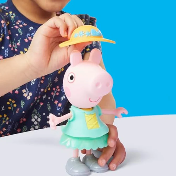 Hasbro Peppa Pig Peppas Anziehspaß-Kleiderschrank, Spielset mit 15 cm Peppa Figur, 14 Accessoires, drehbarem Ständer und Aufklebern,für Kinder ab 3 Jahren – Bild 4