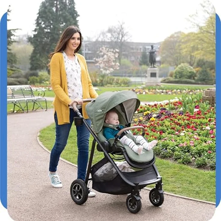 Joie Versatrax 4-in-1 Kinderwagen für Babys, wendbarer Sitz, 5-Punkt-Gurt, Sonnendach UPF50+, Liegekorb – Bild 2