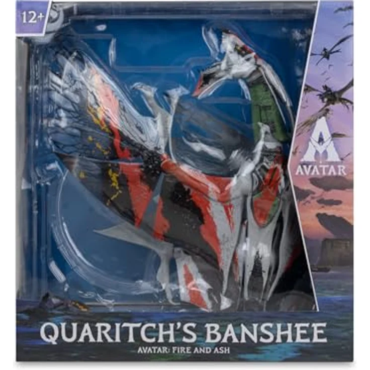 McFarlane Toys Avatar: Fire and Ash Actionfigur Quaritch's new Banshee, detailreich und beweglich, inklusive Ständer, kompatibel mit 7-Zoll-Figuren – Bild 9