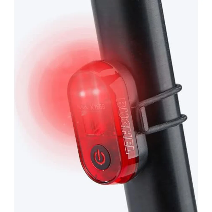 Büchel Fahrrad Rücklicht LED Aufladbar mit Bremsanzeigefunktion - StVZO zugelassen I Ebike, hinten, schwarz – Bild 1