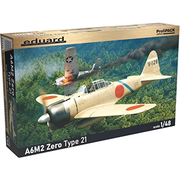 Eduard EDK82212 Profipack-A6M2 Zero Typ 21 Modellbausatz, Maßstab 1:48, geformte Farbe – Bild 1