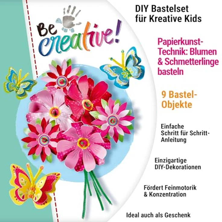 Ravensburger 23678 BeCreative Paper Art Flowers & Butterflies, DIY für Kinder ab 6 Jahren - Preisvergleich – Bild 3