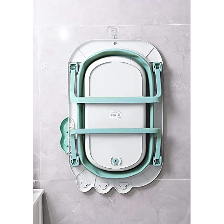 Babify Shower Faltbare Baby-Badewanne mit Badekissen, ultra kompakt, rutschfest, Minzgrün – Bild 4