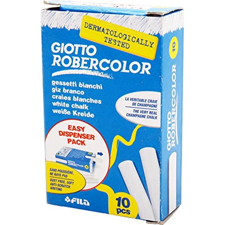 GIOTTO Robercolor Tafelkreide, 10 Stück, weiße Malkreide – Bild 5