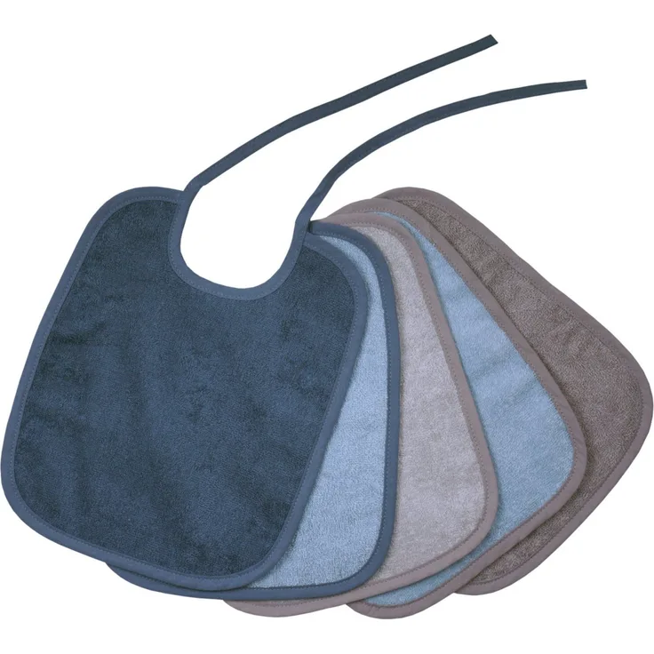 Wörner Lätzchen Bindelätzchen 5er Pack, 25x30 cm, maschinenwaschbar und trocknergeeignet