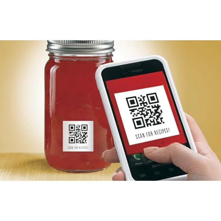 AVERY Zweckform L7121-25 Quadratische Etiketten (500 Klebeetiketten, 45x45mm auf A4, QR Code Aufkleber zum Bedrucken, selbstklebend, permanent haftende QR Code Etiketten) 25 Blatt, weiß – Bild 5
