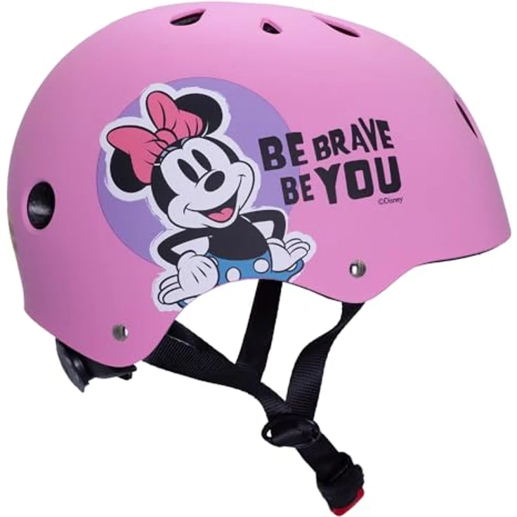 Seven Polska Fahrradhelm Minnie be You, 52-56cm, ab ca. 6 Jahre, Pink, Kinderhelm mit stoßdämpfendem EPS-Schaum – Bild 2