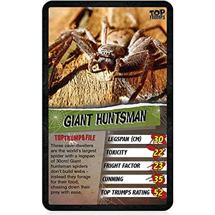 Winning Moves Spiders Top Trumps Kartenspiel, Englisch-Version mit faszinierenden Spinnen-Fakten – Bild 3