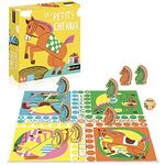 Nathan – Spiel der kleinen Pferde – Brettspiel für 2 bis 4 Spieler, ideal für Kinder ab 4 Jahren, mit Klappbrett und Holzsteinen