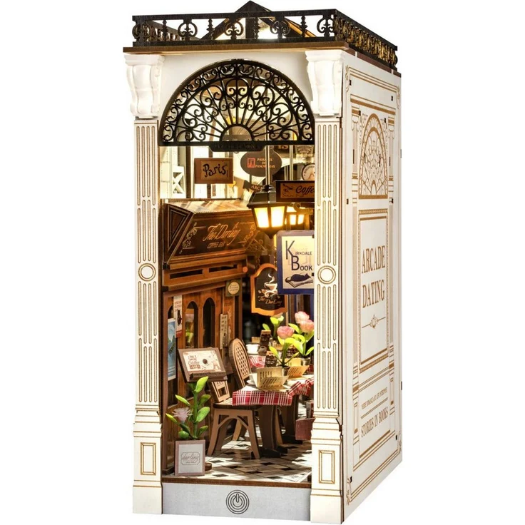 ROLIFE 3D-Puzzle Book Nook "Arcade Dating", 148 Puzzleteile, dekorative Buchstütze und Bastelset
