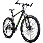 Bergsteiger Detroit 29 Zoll Mountainbike, geeignet ab 170 cm, Scheibenbremse, Shimano 21 Gang-Schaltung, Gabel-Federung mit Lockout-Funktion, Jungen-Fahrrad & Herren-Fahrrad