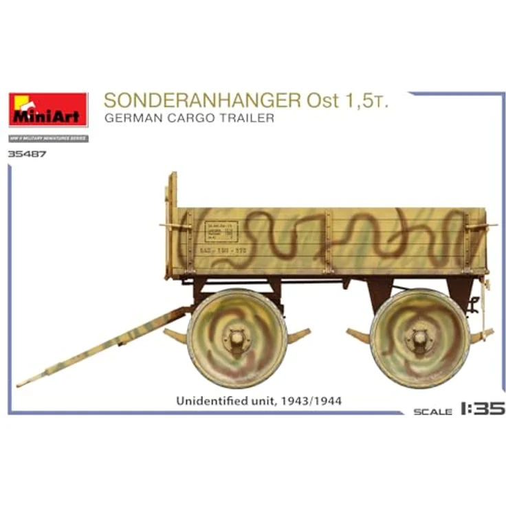 MiniArt 1:35 Dt. Sonderanhänger Ost 1,5t, detailliertes Modellfahrzeug für Sammler – Bild 9
