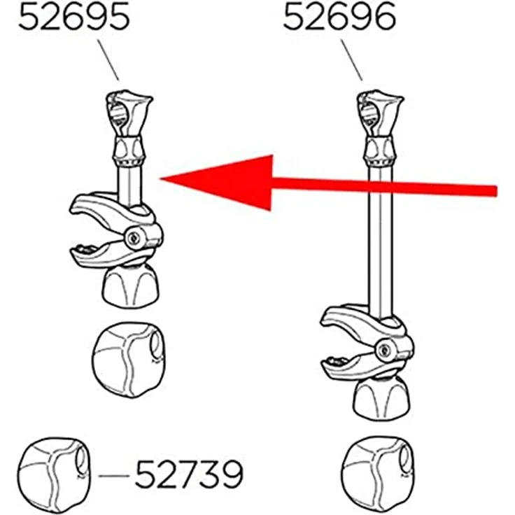 Thule Rahmen-Haltearm für Veloanhänger, kompatibel mit Thule 917/918/926/927, kurz – Bild 3