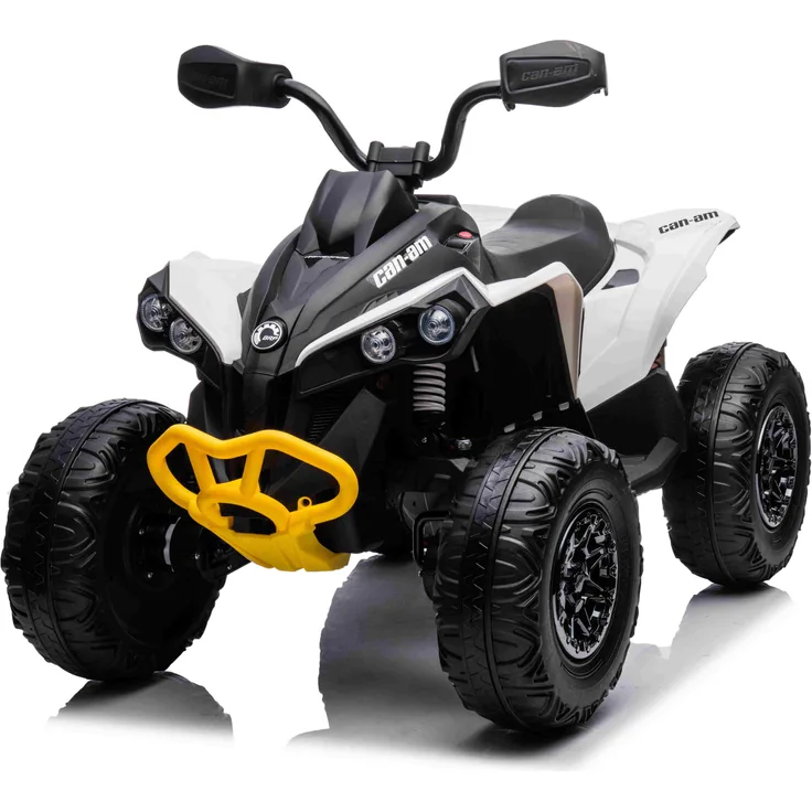 BoGi Elektro-Kinderquad Can-am ATV Quad Kinderfahrzeug Elektrofahrzeug 4x4 Antrieb, Khaki 12V 7Ah Bluetooth Ledersitz