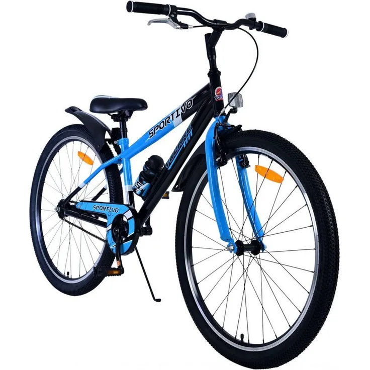 Volare Kinderfahrrad Sportivo 26 Zoll für Jungen in Blau, mit Rücktrittbremse, Klingel und Aluminiumfelgen