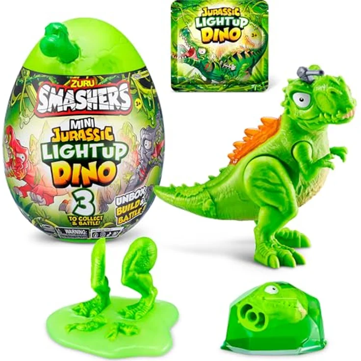 ZURU Smashers - Jurassic Light Up Dino Ei Mini Serie 1, Sammelfigur mit leuchtenden Dino-Überraschungen, sortierter Artikel – Bild 4