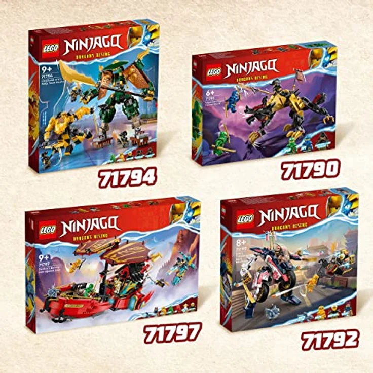 LEGO 71790 NINJAGO Jagdhund des kaiserlichen Drachenjägers, baubares Monster-Spielzeug für Kinder ab 6 Jahren, Jungs und Mädchen, posierende Fabelwesenfigur, 3 Minifiguren zum Sammeln – Bild 5