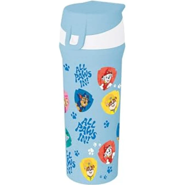 KOZIOL Trinkflasche Paw P.blau, Kindertrinkflasche mit einfach zu reinigendem Verschluss und CO2-neutraler Herstellung – Bild 1