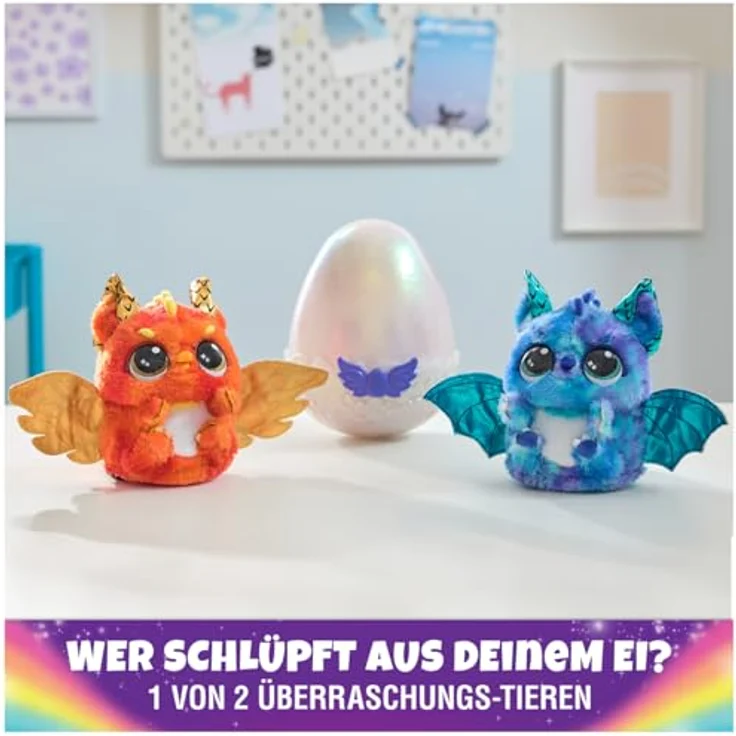 Spin Master Kuscheltier Spielfigur Hatchimals Big Egg - Secret Hatch Draggle - Interaktives Überraschungsei mit über 100 Geräuschen, Lichteffekten und magischem Schlüpf-Erlebnis – Bild 4
